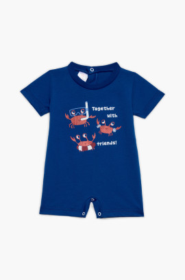 Βρεφικά φορμάκια. Φορμάκι Friends, κοντό μανίκι, ψιλή πλέξη υφάσματος, βαμβακερό 100%