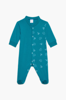 Βρεφικά φορμάκια. Φορμάκι Safari, μακρύ μανίκι, ψιλή πλέξη υφάσματος, βαμβακερό 100%