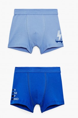 Παιδικά εσώρουχα. Σετ 2 τεμαχίων. Παιδικά Boxers Play Pause, πλεκτό λάστιχο. Βαμβακερά 100%