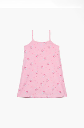 Παιδικές πυζάμες. Παιδικό νυχτικάκι με τιράντα, ψιλή πλέξη υφάσματος, βαμβακερό 100%