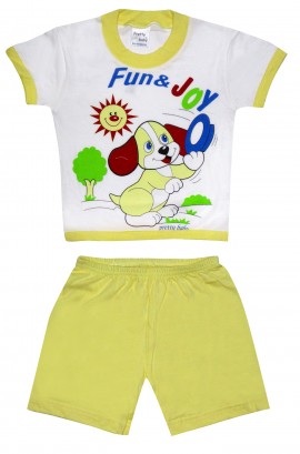 Βρεφική πυζάμα Fun & Joy, ψιλή πλέξη υφάσματος, Unisex .Βαμβακερή 100%