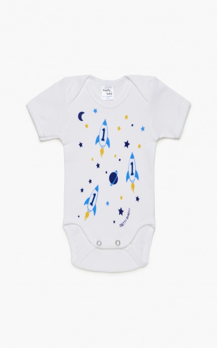 Βρεφικά εσώρουχα Rocket. Συσκευασια 3 Κορμακια κοντό μανίκι, Βαμβακερα 100%