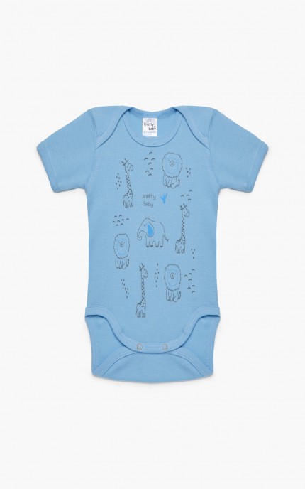 Βρεφικά εσώρουχα Little Elephant. Συσκευασια 3 Κορμακια κοντό μανίκι, Βαμβακερα 100%