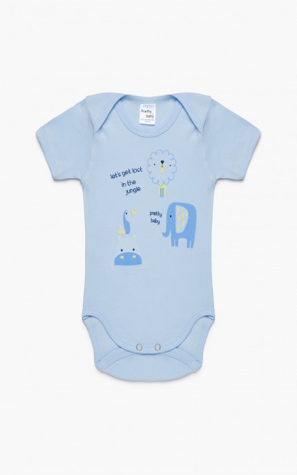 Βρεφικά εσώρουχα Little Elephant. Συσκευασια 3 Κορμακια κοντό μανίκι, Βαμβακερα 100%