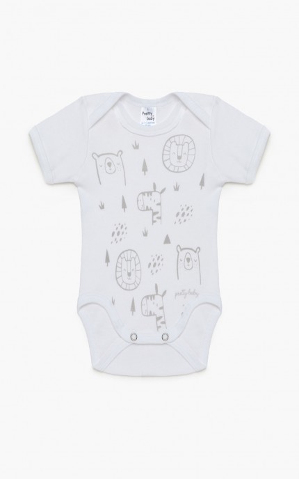 Βρεφικά εσώρουχα Elephant. Συσκευασια 3 Κορμακια Unisex κοντό μανίκι, Βαμβακερα 100%