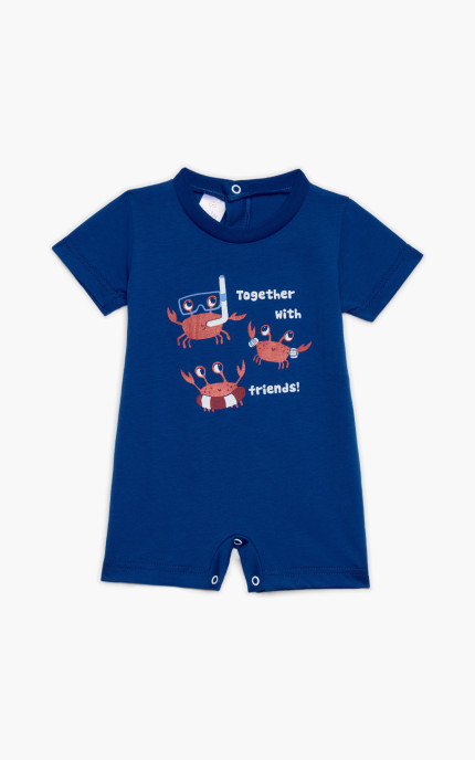 Βρεφικά φορμάκια. Φορμάκι Friends, κοντό μανίκι, ψιλή πλέξη υφάσματος, βαμβακερό 100%