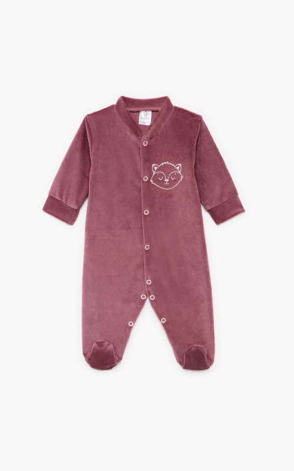 Φορμάκι χειμερινό βελούδο μακρύ μανίκι Be Fox, Βαμβακερό 80%, πολυέστερ 20%