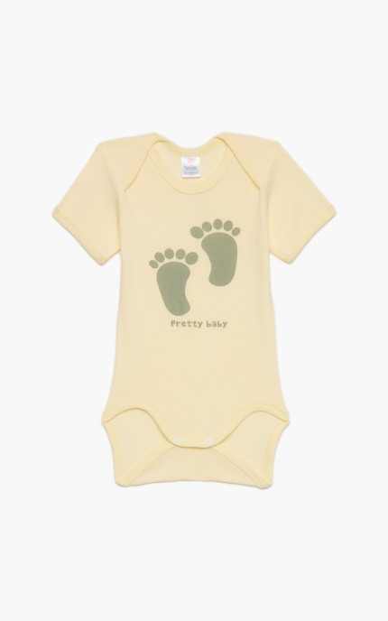 Βρεφικά εσώρουχα Good Night. Συσκευασια 6 χρωματιστά Κορμακια Unisex κοντό μανίκι, Βαμβακερα 100%