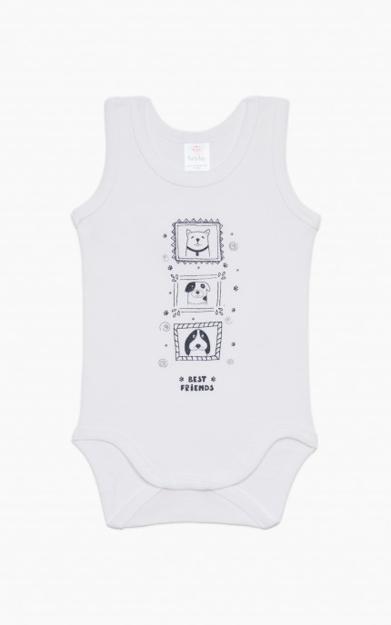 Βρεφικά εσώρουχα  Συσκευασια 6 κορμάκια Τιράντα, Βαμβακερα 100%