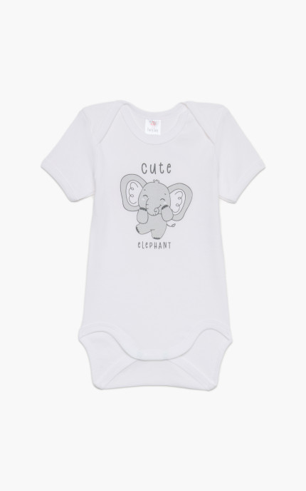 Βρεφικά εσώρουχα Cute. Συσκευασια 6 Κορμακια κοντό μανίκι, Βαμβακερα 100%