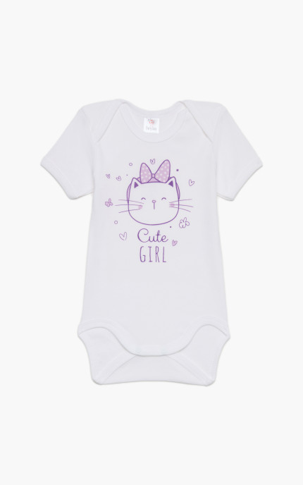 Βρεφικά εσώρουχα Cute. Συσκευασια 6 Κορμακια κοντό μανίκι, Βαμβακερα 100%