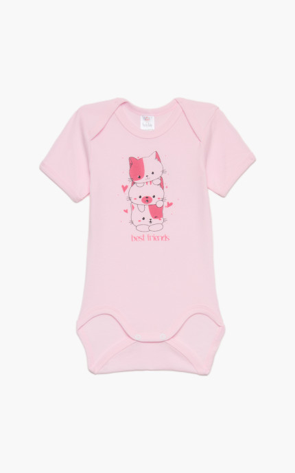 Βρεφικά εσώρουχα Sweet. Συσκευασια 6 χρωματιστά Κορμάκια κοντό μανίκι, Βαμβακερα 100%