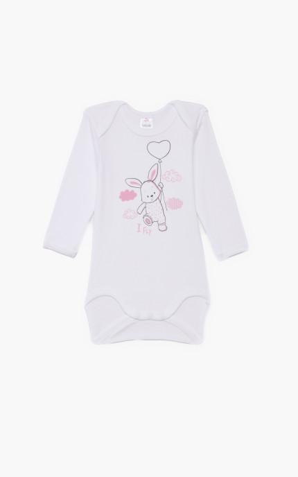 Βρεφικά εσώρουχα. Συσκευασία 6 τεμαχίων.βρεφικά  κορμάκια μακρύ μανίκι Love, Βαμβακερά 100%