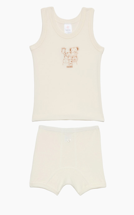 Βρεφικά εσώρουχα. Βαφτιστικό Σετ 2 Τεμαχια Friends, Βαμβακερα 100%