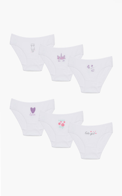 Παιδικά εσώρουχα. Συσκευασία 6 τεμαχίων. Παιδικά κυλοτάκια Βαμβακερά 100%