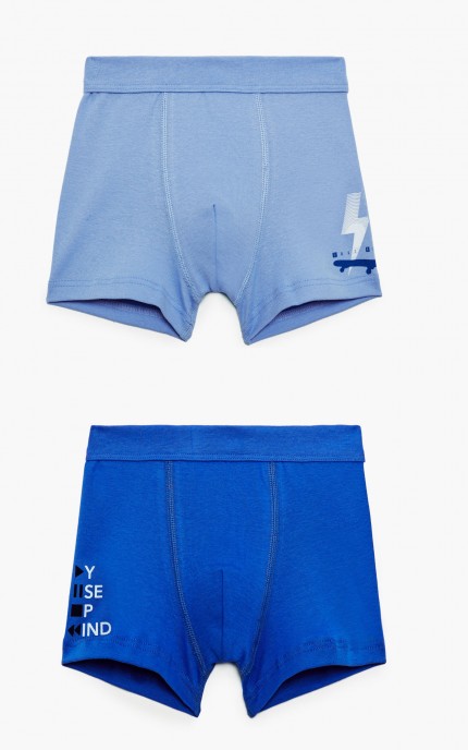 Παιδικά εσώρουχα. Σετ 2 τεμαχίων. Παιδικά Boxers Play Pause, πλεκτό λάστιχο. Βαμβακερά 100%