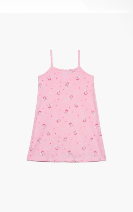 Παιδικές πυζάμες. Παιδικό νυχτικάκι με τιράντα, ψιλή πλέξη υφάσματος, βαμβακερό 100%