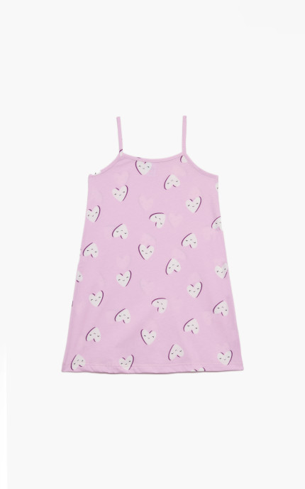 Παιδικές πυζάμες. Παιδικό νυχτικάκι με τιράντα, ψιλή πλέξη υφάσματος, βαμβακερό 100%