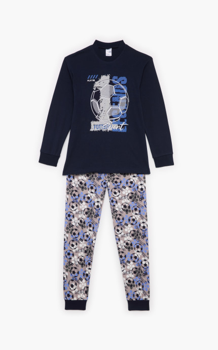 Παιδικές πυζάμες. Πυζάμα παιδική χειμερινή με τύπωμα Legends , Bαμβακερή 100%