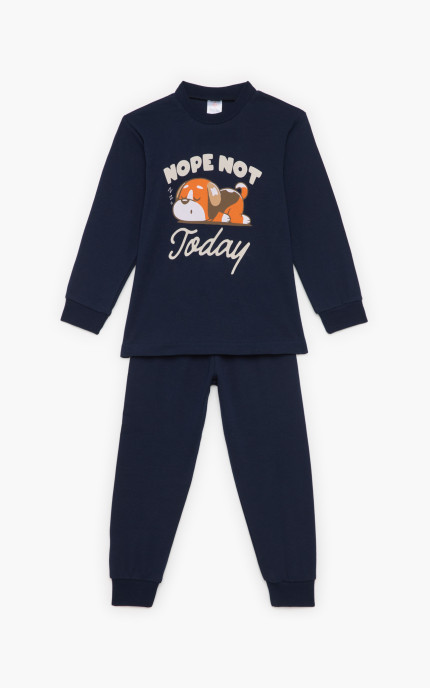 Πυζάμα βρεφική - παιδική χειμερινή με τύπωμα  Today, Bαμβακερή 100%