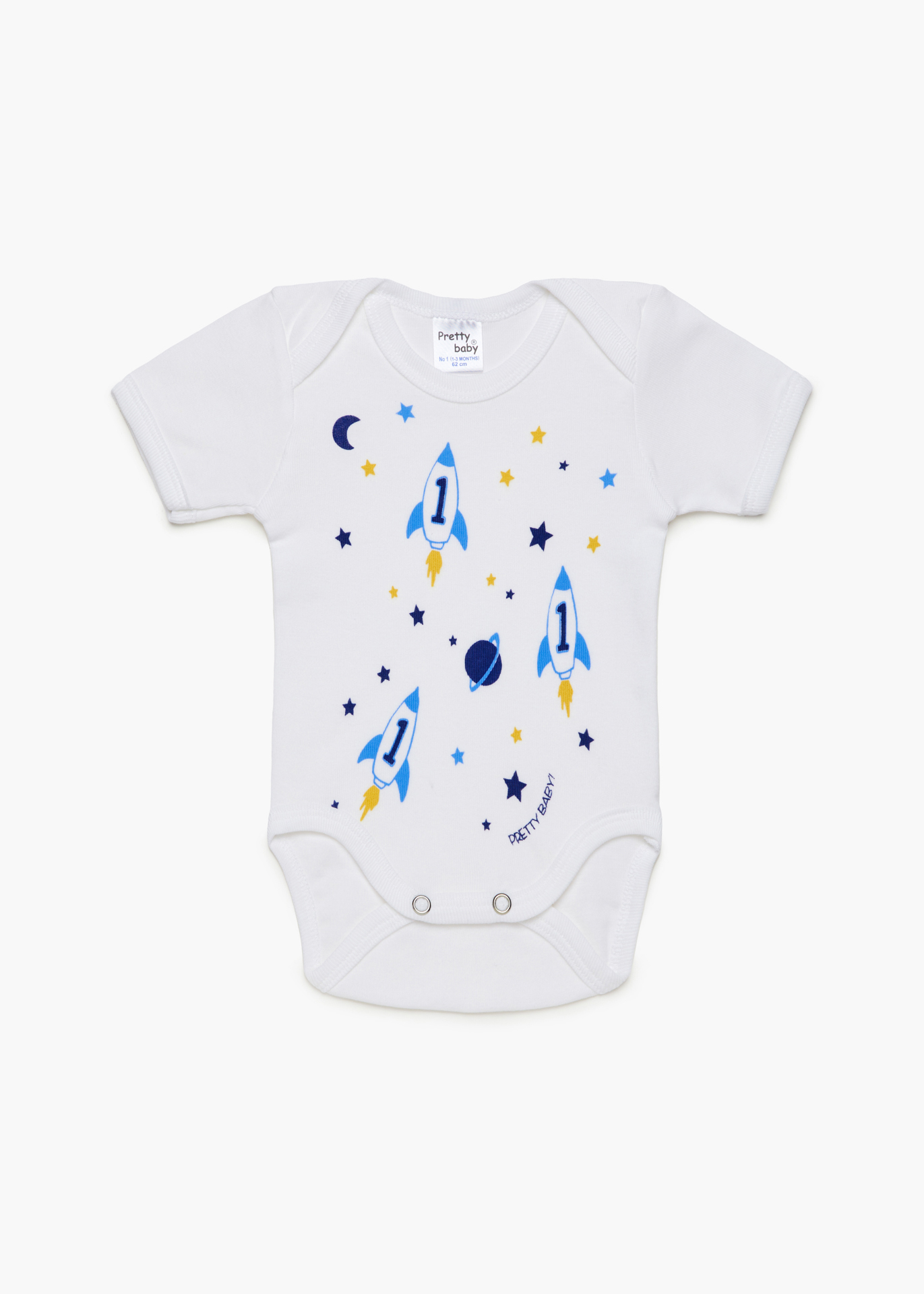 Βρεφικά εσώρουχα Rocket. Συσκευασια 3 Κορμακια κοντό μανίκι, Βαμβακερα 100%