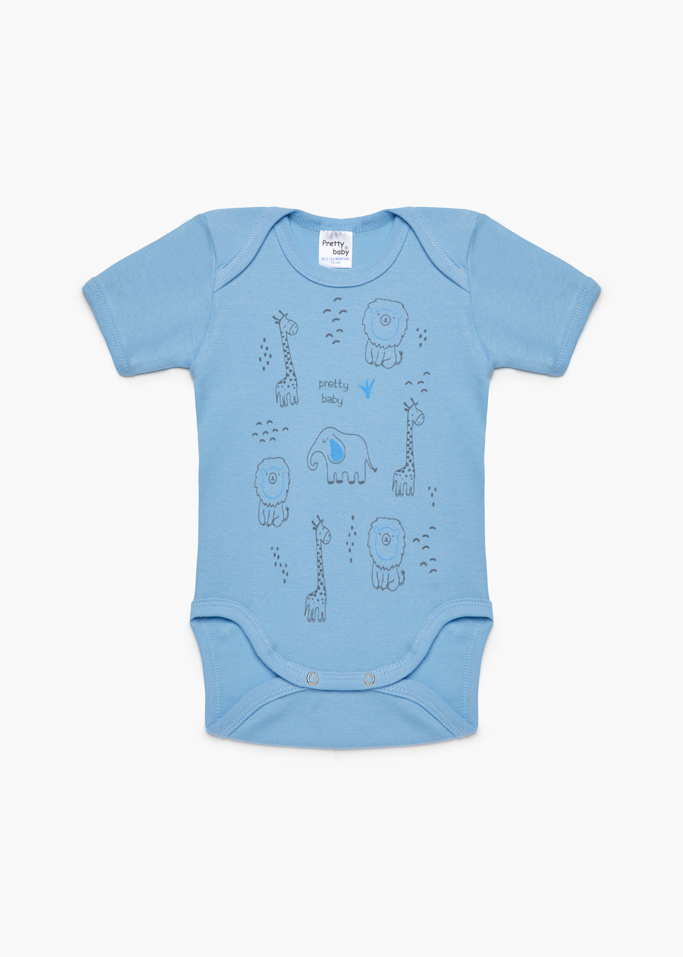 Βρεφικά εσώρουχα Little Elephant. Συσκευασια 3 Κορμακια κοντό μανίκι, Βαμβακερα 100%