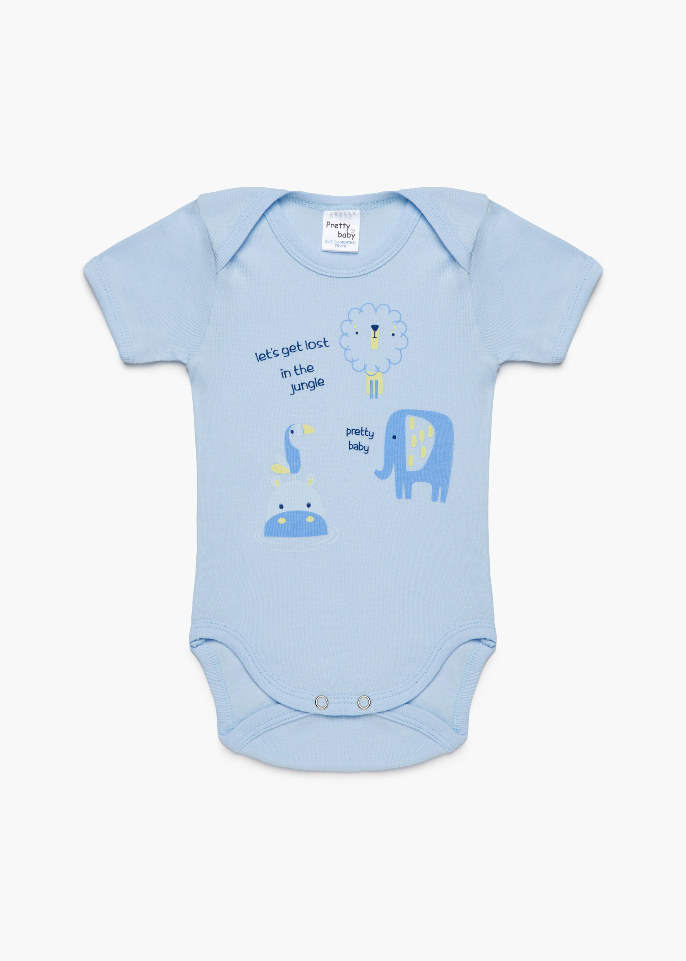 Βρεφικά εσώρουχα Little Elephant. Συσκευασια 3 Κορμακια κοντό μανίκι, Βαμβακερα 100%