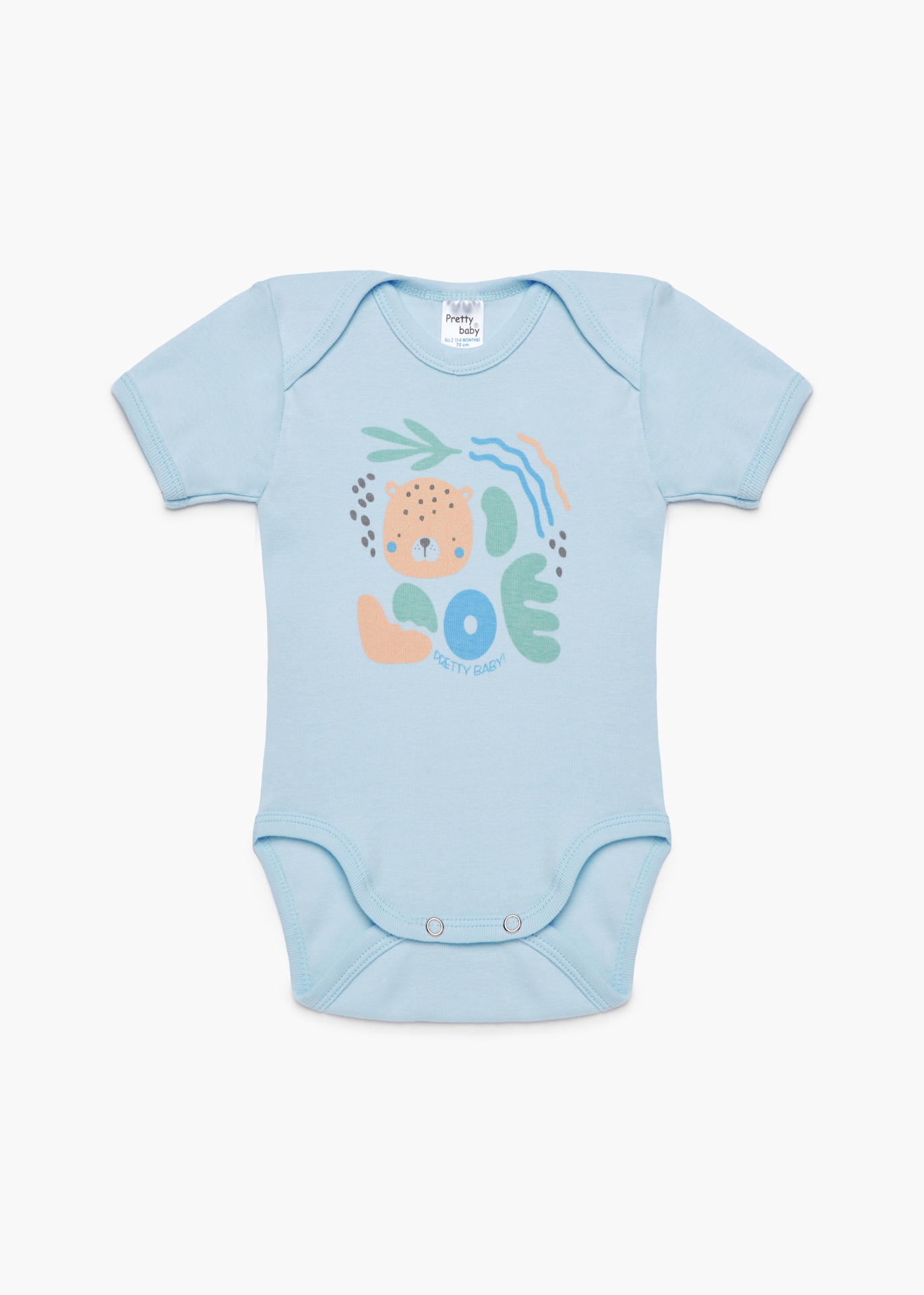 Βρεφικά εσώρουχα Little Elephant. Συσκευασια 3 Κορμακια κοντό μανίκι, Βαμβακερα 100%